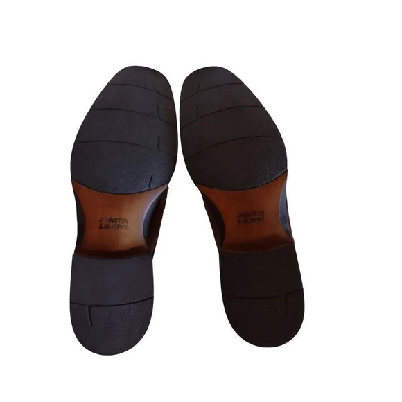 Johnston & Murphy Sheep Skin Brown Men's 12 M Lace Up Shoes Semi-Pointed Lace-Up - Picture 10 of 13